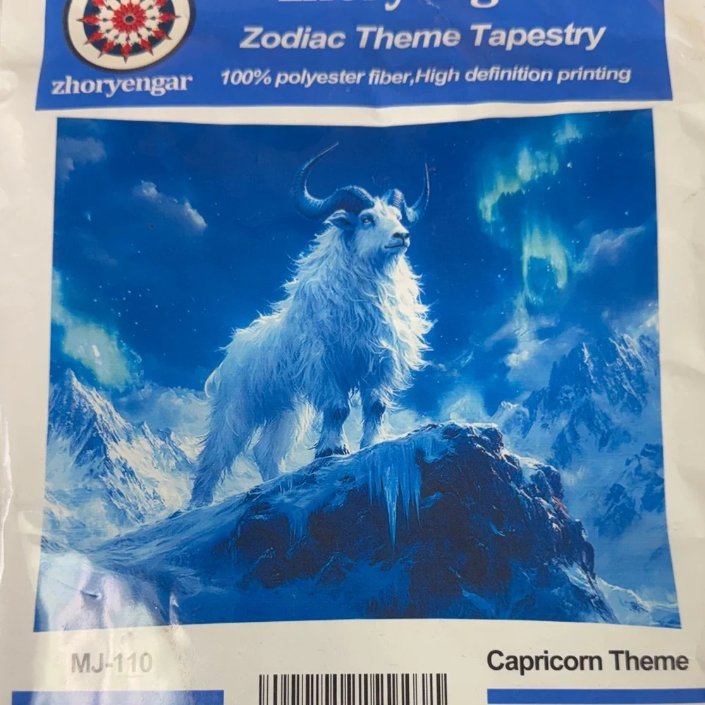 Zhoryengar 100% polyester Blue Zodiac Theme Tapestry CAPRICORN 59x51 inches new